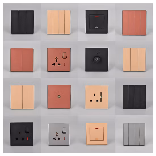 Klass Newest Slim Big Button Wall Electric Switched Socket Light Switch and Socket Electric Switch